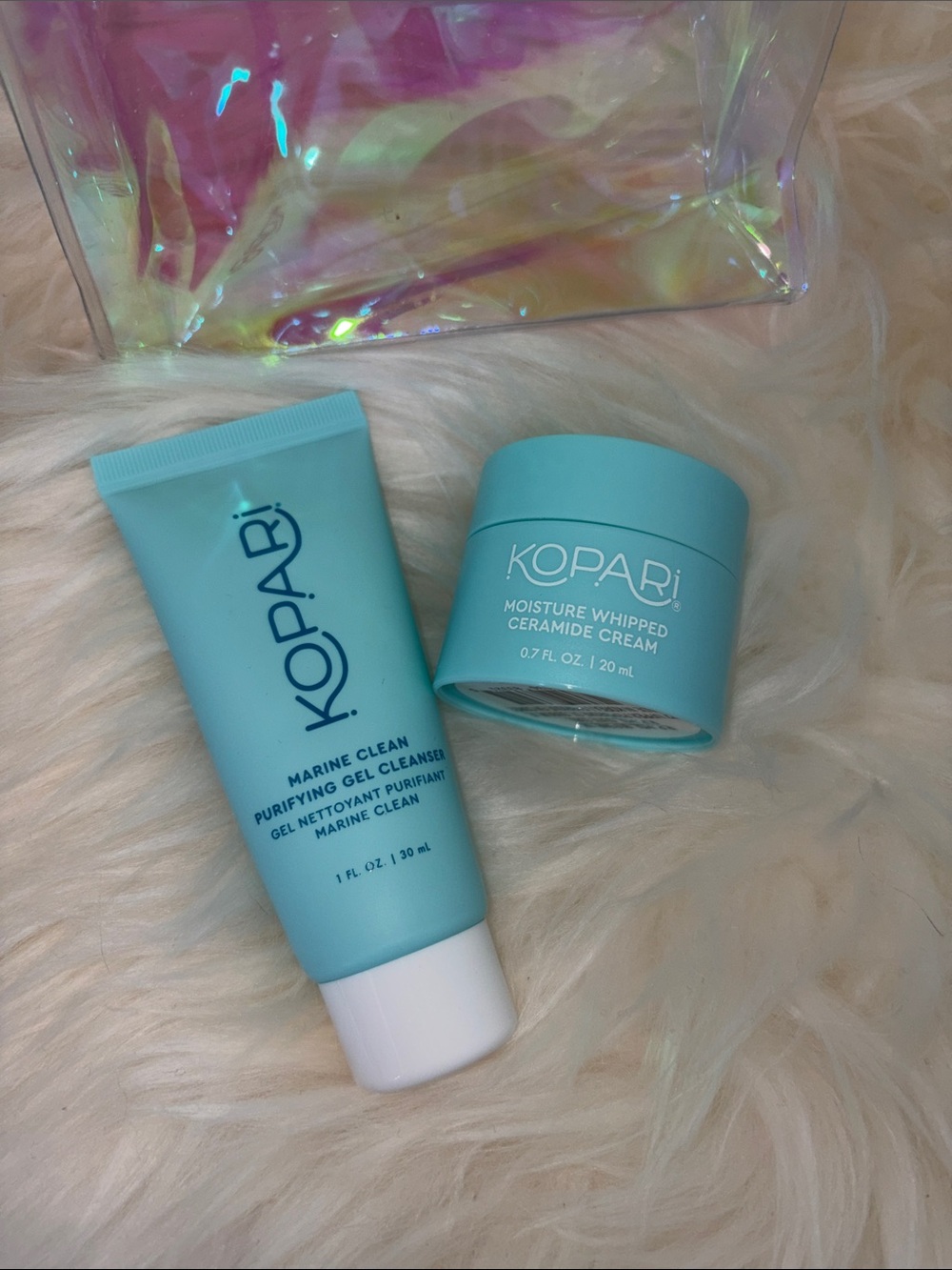 Kopari Marine Clean Purifying Gel Cleanser and Moisture Whipped Ceramide Cream